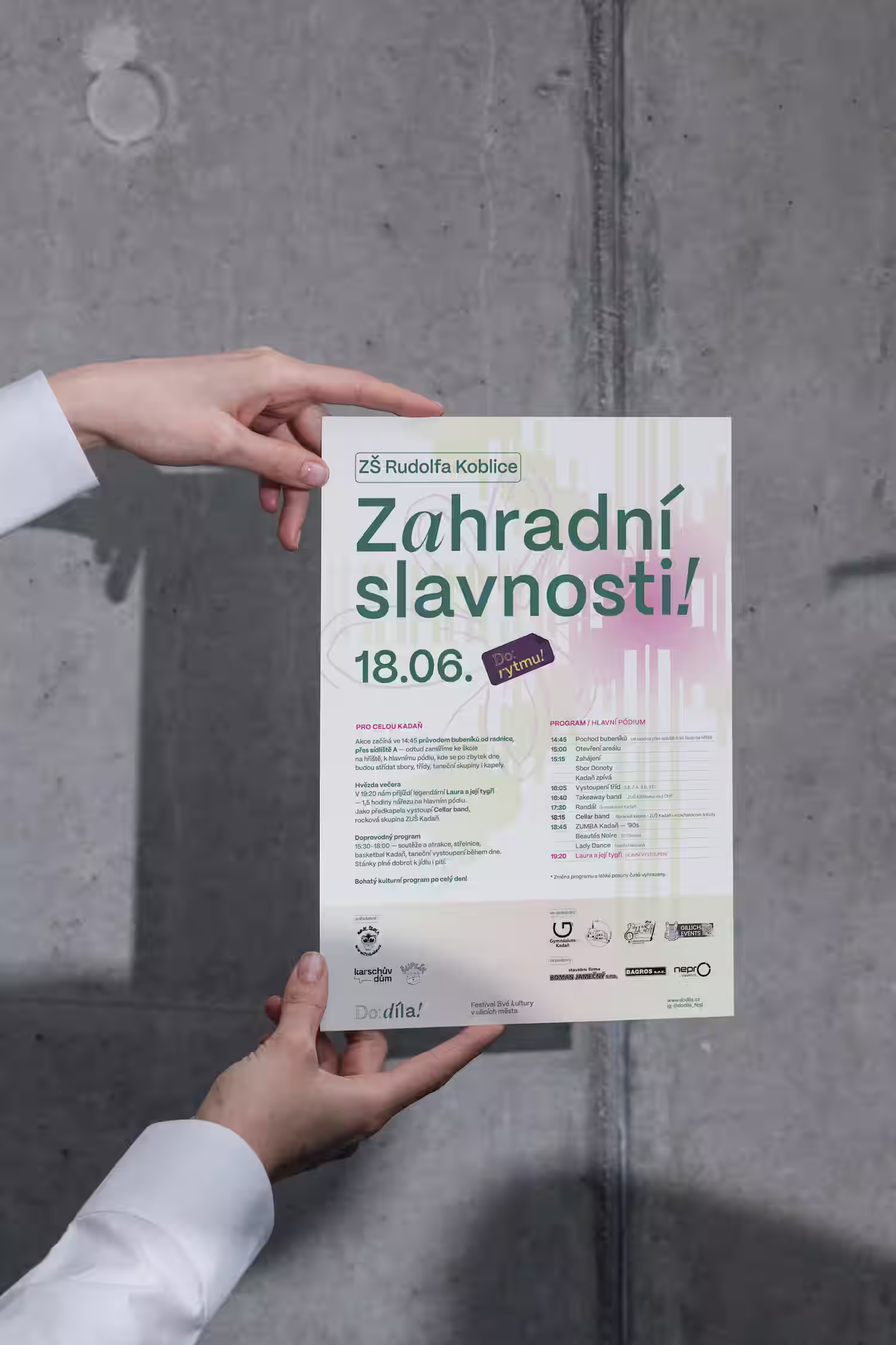 Festivalový print do ulic — pixelový rukopis
