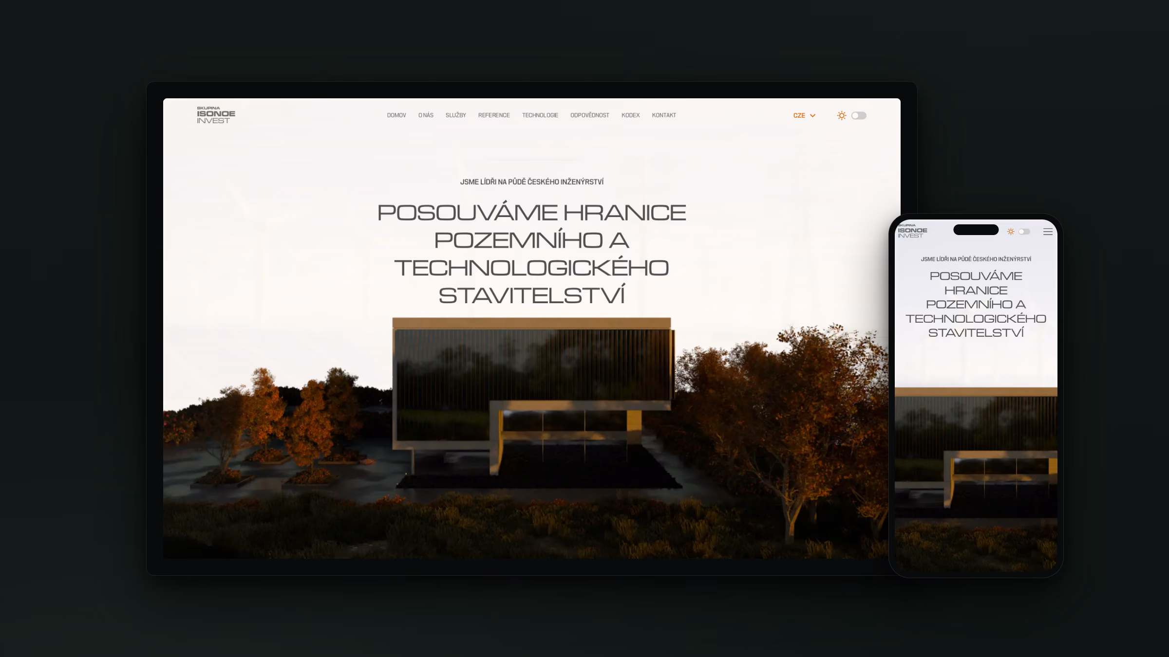 Nový web napříč zařízeními — Webflow + GSAP scroll animace