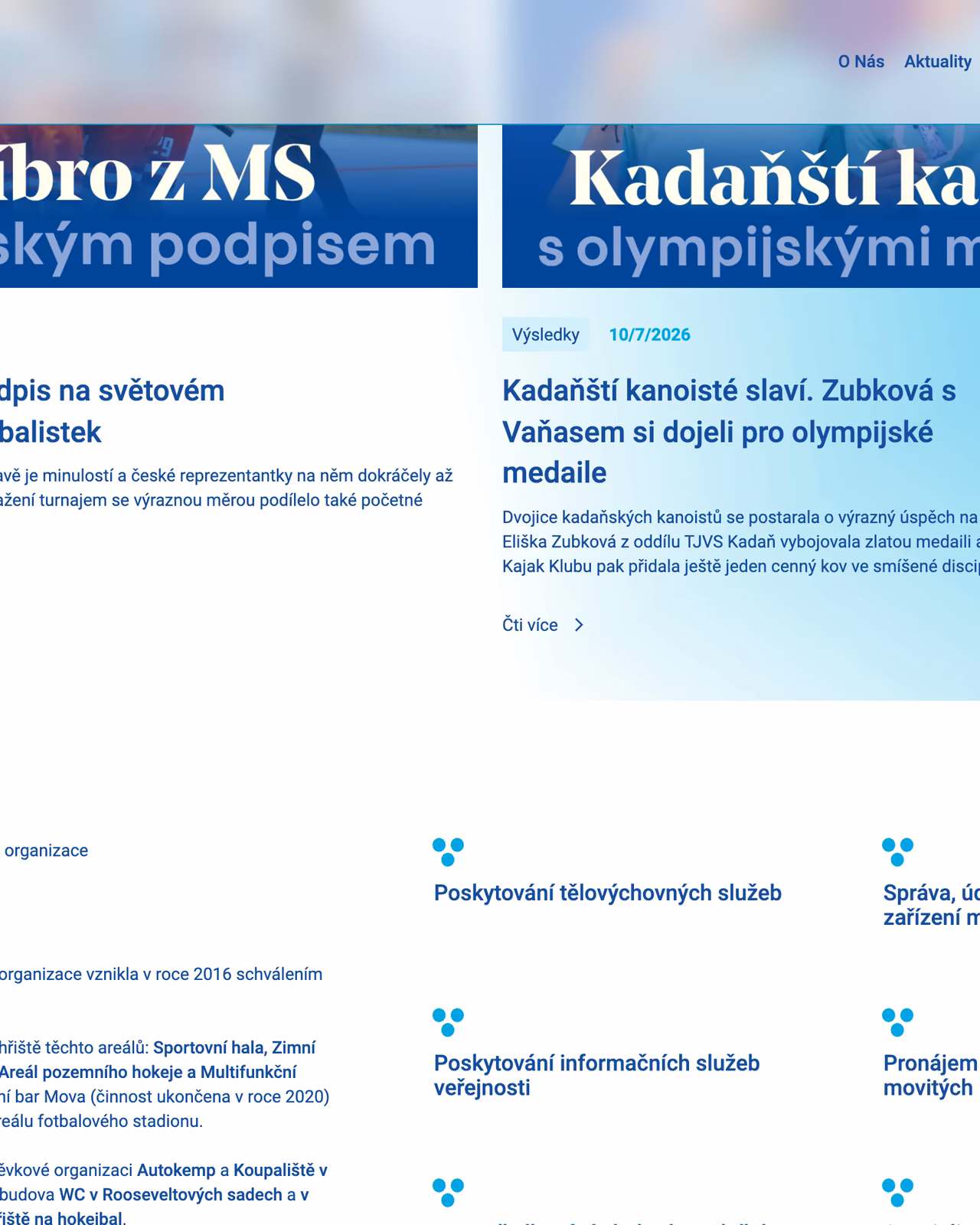 Sportovní dění v Kadani — obsah pod taktovkou značky