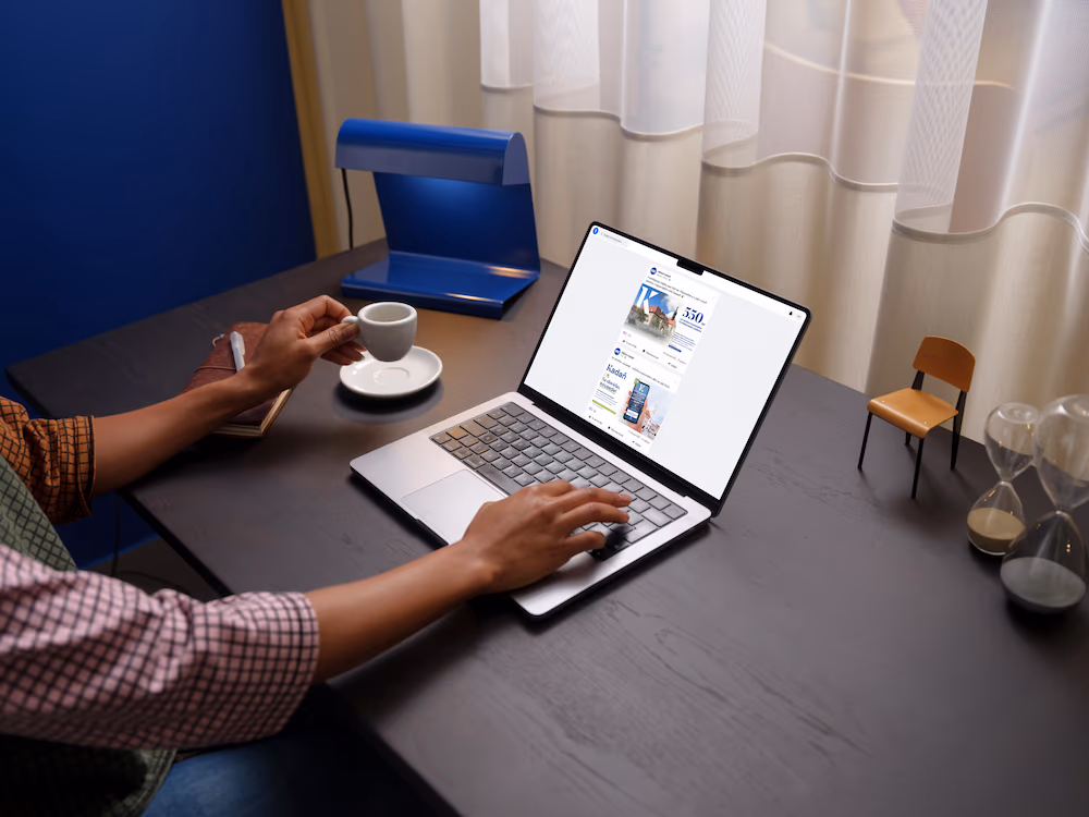 Facebook města Kadaň — grafiky příspěvků v jednotném vizuálním stylu