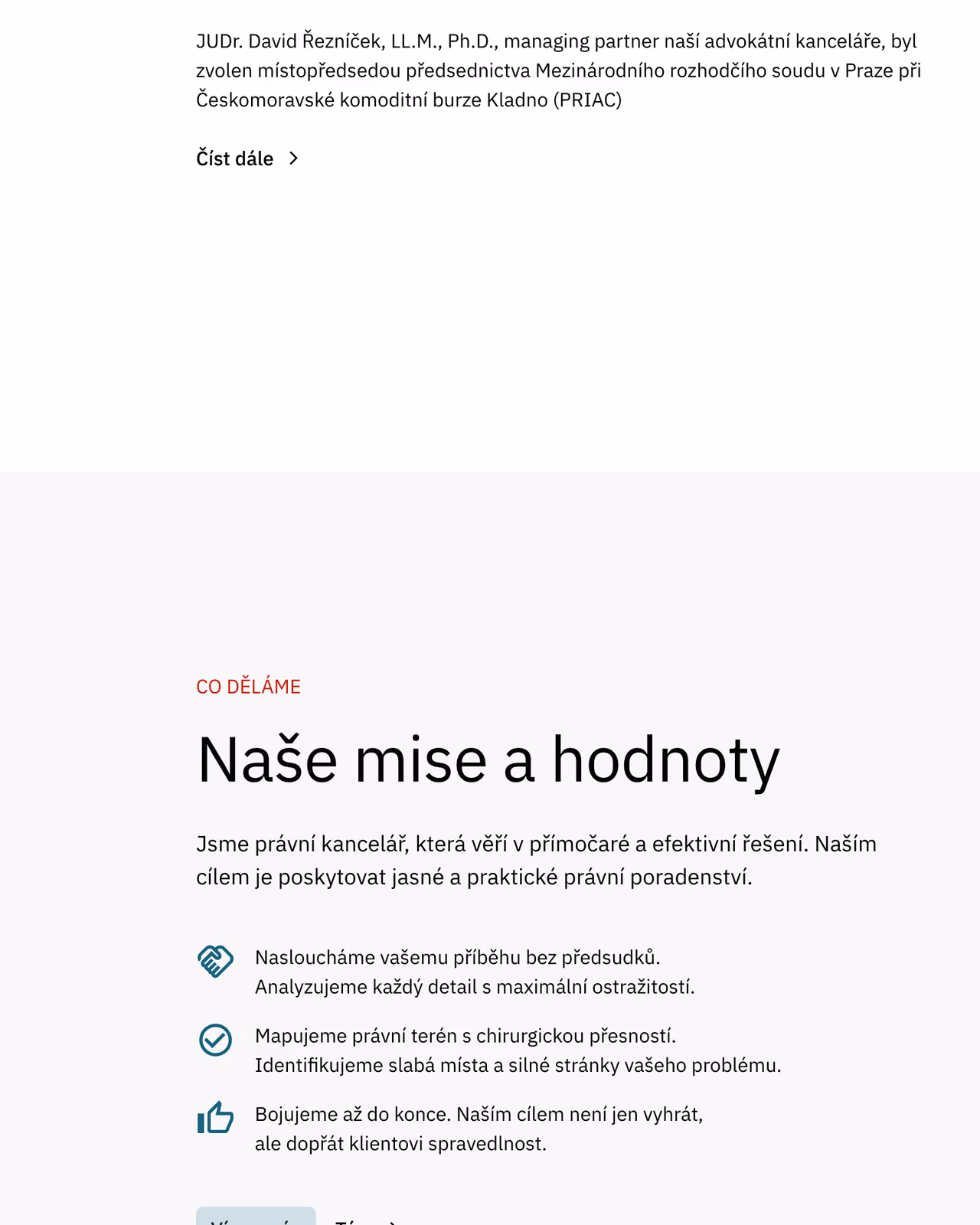 Mise a hodnoty — důvěra se buduje obsahem