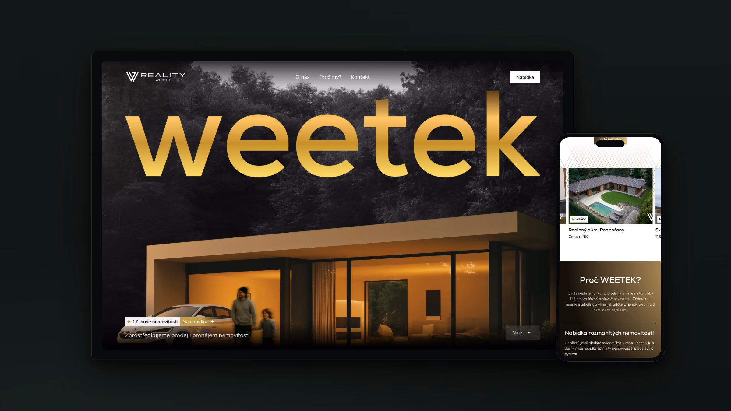 Web napříč zařízeními — Webflow, GSAP, 3D prohlídky